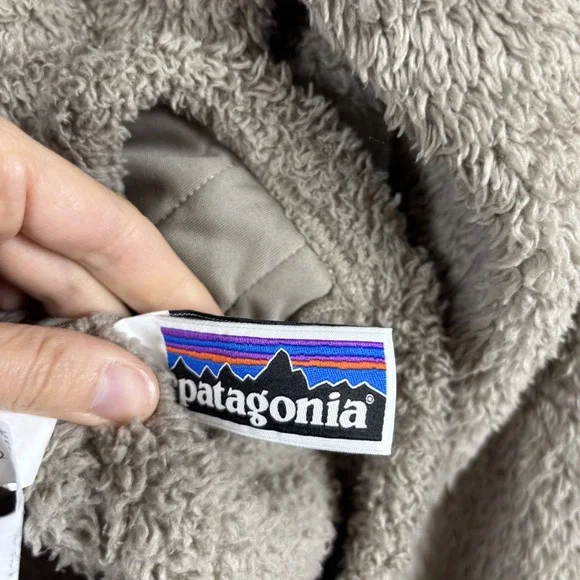 Patagonia Los Gatos Jacket Kids Girls Size XL 14 Brown Full Zip Hoodie Sherp - Picture 11 of 14